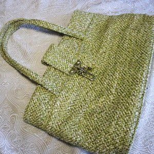 Green Woven Purse
